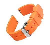 TVKSIPAR Silicone Watch Bands 14/16/18/19/20/21/22/24 Mm Soft Quick Release Rubber Watch Bands Fit For Samsung Galaxy, Fit For Garmin Fit For Huawei Watch Straps(Portland Orange 1,24mm)