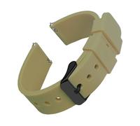 TVKSIPAR Silicone Watch Bands 14/16/18/19/20/21/22/24 Mm Soft Quick Release Rubber Watch Bands Fit For Samsung Fit For Galaxy, Fit For Garmin Fit For Huawei Watch Straps(Light Khaki 2,21mm)