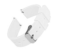 TVKSIPAR Silicone Watch Bands 14/16/18/19/20/21/22/24 Mm Soft Quick Release Rubber Watch Bands Fit For Samsung Fit For Galaxy, Fit For Garmin Fit For Huawei Watch Straps(White 1,19mm)