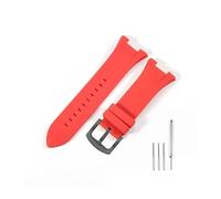 TVKSIPAR Silicone Watchband Special Fit For Armani AX1803 AX1802 AX1040 AX1050 Men Watch Strap 31 * 14mm Bracelet(Red-Black-K2)