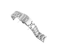 TVKSIPAR Solid Stainless Steel Watch Band Fit For Omega Fit For Seamaster Diving Strap Fit For Seiko Watch Folding Clasp Metal Bracelet 20/22/24/26/28mm(Silver,22mm)