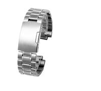 TVKSIPAR Solid Stainless Steel Watch Band Strap Fit For Timex Fit For Tides T45601 T2N721 T2N720 T2N739 TW2T76500 Men E-tide Compass Metal Watchband(A silver)