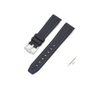 TVKSIPAR Strap Fit For Rolex Black Green Fit For Water Ghost 20mm 22mm Men Diving Curved End Rubber Silicone Watch Band Fit For Omega X Fit For Swatch Fit For MoonSwatch(Blue line,22mm)