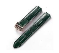 TVKSIPAR Suitable For Cartier Blue Balloon Convex Interface Folding Buckle 14mm 16mm 18mm 20mm 22mm Leather Watch Strap Accessories(Green rose buckle,18x11mm)