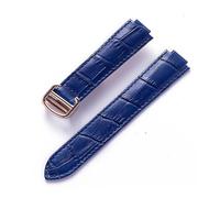 TVKSIPAR Suitable For Cartier Blue Balloon Convex Interface Folding Buckle 14mm 16mm 18mm 20mm 22mm Leather Watch Strap Accessories(Blue rose buckle,16x9mm)