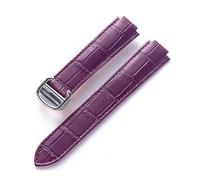 TVKSIPAR Suitable For Cartier Blue Balloon Convex Interface Folding Buckle 14mm 16mm 18mm 20mm 22mm Leather Watch Strap Accessories(PURPLE,20x12mm)