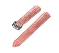 TVKSIPAR Suitable For Cartier Blue Balloon Convex Interface Folding Buckle 14mm 16mm 18mm 20mm 22mm Leather Watch Strap Accessories(Peach powder,20x12mm)
