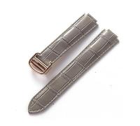 TVKSIPAR Suitable For Cartier Blue Balloon Convex Interface Folding Buckle 14mm 16mm 18mm 20mm 22mm Leather Watch Strap Accessories(Gray rose,20x12mm)
