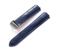 TVKSIPAR Suitable For Cartier Blue Balloon Convex Interface Folding Buckle 14mm 16mm 18mm 20mm 22mm Leather Watch Strap Accessories(Royal blue,14x8mm)
