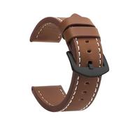 TVKSIPAR Watch Band Strap Sport Vintage Leather Watchband Stainless Steel Buckle Watch Accessories 18mm 20mm 22mm 24mm(Brown White Black)