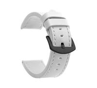 TVKSIPAR Watch Band Strap Sport Vintage Leather Watchband Stainless Steel Buckle Watch Accessories 18mm 20mm 22mm 24mm(White Black)