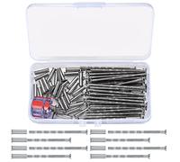 TVNYOUJIA 80 Pcs M3 Door Handle Fixing Screws and Sleeves(40 Screws+40 Bolts), Nickel Plated Connecting Bolts Sleeves Male to Female for Door Handle Cabinet Drawers, with Mini Screwdriver