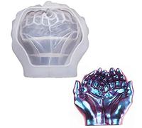 Tvoip 1Pcs Creative 3D Hand Shaped Tray Silicone Mold Model Hands Storage Box Ashtray Resin Mould Epoxy Resin Art Craft Mold Trinket Tray