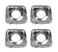 Tvoip 60Pcs Aluminum Foil Square Gas Stove Burner Covers, Disposable Thicker Bib Liners Covers for Gas Top