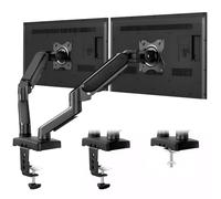TVON Dual Monitor Arm Stand for 17 to 32 Inch Screens Gas Spring Monitor Arm Desk Mount Height Adjustable with Tilt Swivel Rotation VESA 75/100 mm Load Capacity 2-9kg