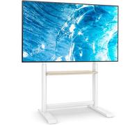 TVON Universal TV Stand TV Floor Stand with Shelf for 60-86 Inch LED LCD TVs,Height Adjustable Tall TV Mount Stand Portable TV Stand with Bracket Max.VESA 800x600 mm,up to 86 kg (white)