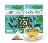 TVOY Mint Green Tea - Natural Blend with Spearmint and Peppermint | Offering Refreshing Flavor, Effortless Brewing, and Essence of Pure Green Tea in Every Cup - 40 count (pack of 2)