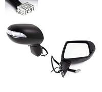 TVP Trade Vehicle Parts.co.uk Compatible With Door Wing Mirror Electric Without Power Fold Black 5 Pin Driver Side Jazz 2005-2008