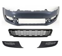 TVP Trade Vehicle Parts.co.uk Compatible With Front Bumper Kit Primed With Grilles No Fog Holes VW Polo Mk8 2009-2014