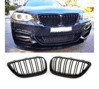TVP Trade Vehicle Parts.co.uk Compatible With Front Kidney Grilles Double Slats M2 Competition Style Gloss Black BMW 2 Series F22 F23 M2 F87