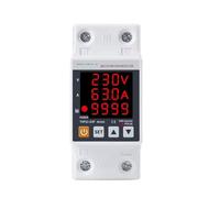 TVPS1-63P 63A 230V 3IN1 display Din rail adjustable over and under voltage surge protector relay over current protection kilowatt hour power wattmeter