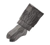 TVRtyle Women’s 10D Multicolor Vintage Thigh High See Through Non-stretch RHT Silk Stocking 928M (Grey, Medium)