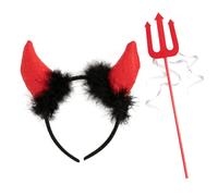 TVSVKWE 1 Headband And 1 Prop Fork, Devil Costume Accessories, Role-Playing Accessories, Masquerade Costume Accessories.