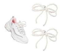 TVSVKWE 1 Pair Of Bow Pendants, Simple Beaded Ornaments, Shoe Decorations, Women'S Shoe Decorations, Removable Shoe Decorations.