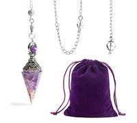 TVSVKWE 1 Piece Amethyst Pendant and 1 Piece Storage Bag, Resin Crystal Pendant, Vintage Decorative Pendant, Gift Pendant.
