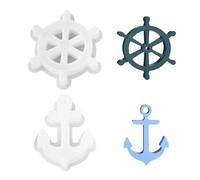 TVSVKWE 1 Piece Anchor Mold And 1 Piece Rudder Mold, Silicone Mold, Diy Ornament Tool, Gypsum Mold, Creative Mold.