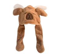 TVSVKWE 1 Piece Cartoon Capybara Hat, Plush Hat, Cute Cartoon Hat, Funny Hat, Creative Design Hat.