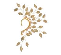 TVSVKWE 1 Piece of Golden Elf Earrings, Creative Leaf Ear Bone Clips, Retro and Fashionable, Exquisite Earrings for Women, Clothing Accessories.