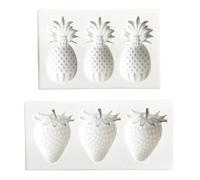 TVSVKWE 1 Piece Of Strawberry Mold And 1 Piece Of Pineapple Mold, Creative Silicone Mold, Can Make Candies, Chocolates, And Cookies.