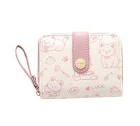 TVSVKWE 1 Piece Pink Cartoon Printed Wallet, Simple & Cute, Pu Leather Coin Wallet