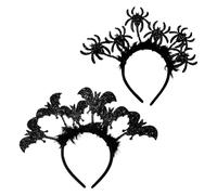 TVSVKWE 1 Piece Spider Headband And 1 Piece Bat Headband, Creative Styling Headband, Fun Headband, Cosplay Accessories.