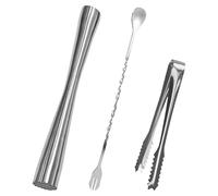 TVSVKWE 1 Piece Stainless Steel Ice Crusher, 1 Piece Fork Spoon, 1 Piece Ice Clip, Kitchen Tools, Ice Cube Mixer, Diy Drink Accessories, Bartending Tools.