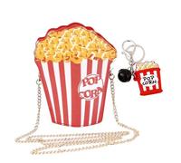 TVSVKWE 1 Popcorn Chain Bag And 1 Popcorn Keychain, Creative Crossbody Bag, Cute Personalized Crossbody Bag.