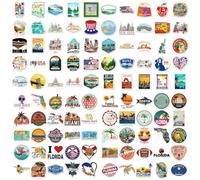 TVSVKWE 100 American Graffiti Stickers, Travel Attractions Stickers, Waterproof Stickers, Cartoon Commemorative Stickers, Diy Mobile Phone Cases, Notebooks, Suitcases.