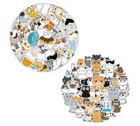 TVSVKWE 100 Cat Doodle Stickers, Cute Cartoon Animals, Creative Waterproof, Fun Scrapbook Stickers, Diy Notebook Water Cup Decoration.