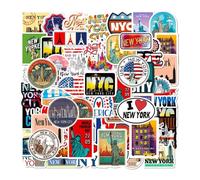 TVSVKWE 100 New York Graffiti Stickers, Creative Decorative Stickers, Personalized Wall Decorations, Fashionable Stickers, Diy Handmade Accessories.