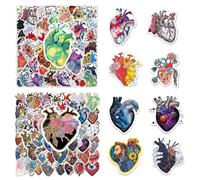 TVSVKWE 102 Cardiac Organ Stickers, Creative Personality, Fun Scrapbook Stickers, Waterproof Self-Adhesive Graffiti Stickers, Fun Gifts.