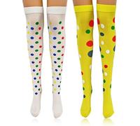TVSVKWE 2 Pairs Of Polka Dot Stockings, Creative And Personalized Socks, Clothing Accessories, Elastic And Soft Stockings, Ladies Over-Knee Socks.