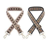 TVSVKWE 2-Piece Adjustable Boho Shoulder Straps, Crossbody Bag Replacement, Polyester, Multicolor