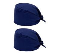 TVSVKWE 2 Pieces Blue Doctor Hat, Simple Solid Color, Adjustable Lace-Up, Universal For Men And Women, Nurse Bag Cap, Surgical Clothing Accessories.