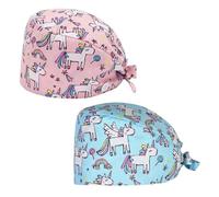 TVSVKWE 2 Pieces Cartoon Printed Hat, Adjustable Nurse Hat, Comfortable And Breathable Nurse Hat, Medical Accessories, Operating Room Supplies.