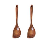 TVSVKWE 2 Pieces Long-Hand Spoons, Wooden Kitchen Utensils, Cooking Tools, Heat-Resistant Kitchen Utensils, Multi-Function Wooden Spoons.
