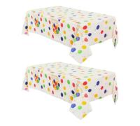 TVSVKWE 2 Pieces Of Balloon Pattern Tablecloth, Birthday Party Tablecloth, Dining Table Decorations, Waterproof Plastic Tablecloth, Rectangular Tablecloth.