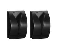 TVSVKWE 2 Pieces of Black Towel Hooks, Creative Stainless Steel Hooks, Towel Storage Tool, Suitable for Bathroom, Kitchen, Bedroom.