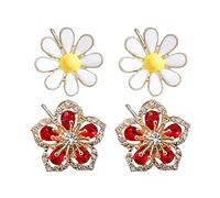 TVSVKWE 2 Pieces of Flower Studs, Ele Studs, Women's Earrings, Cute Versatile Studs, Clothing Accessories.