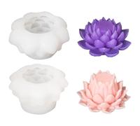 TVSVKWE 2 Pieces Of Lotus Mold, Candle Mold, Creative Silicone Mold, Diy Candle Accessories, Candle Making Tools.